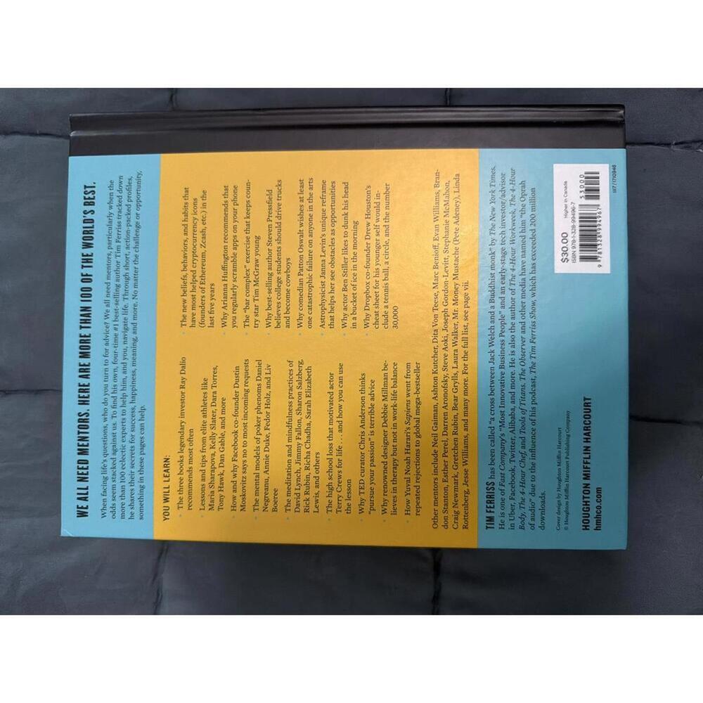 Tribe of Mentors by Timothy Ferriss - Hardcover Book - Picture 3 of 3
